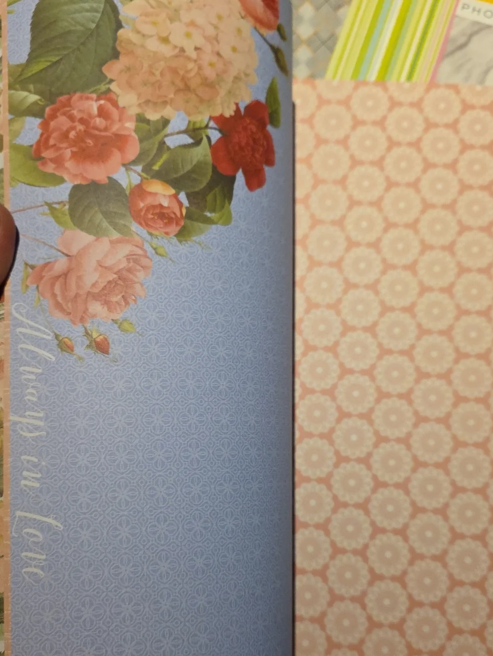 Photoplay Floral and Damask Scrapbook Paper Pack - Yellow & Gray